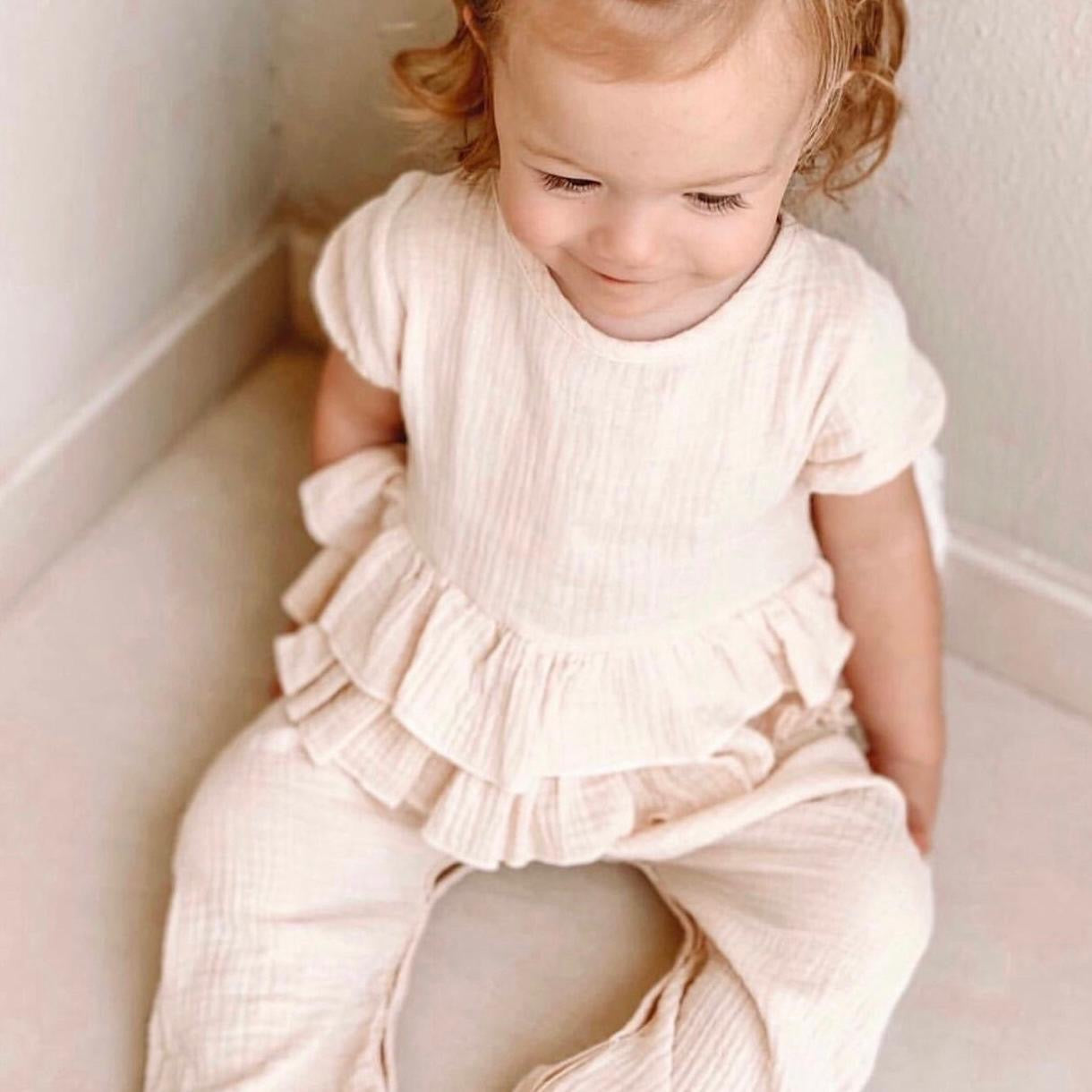 MUSLIN RUFFLE JUMPSUIT