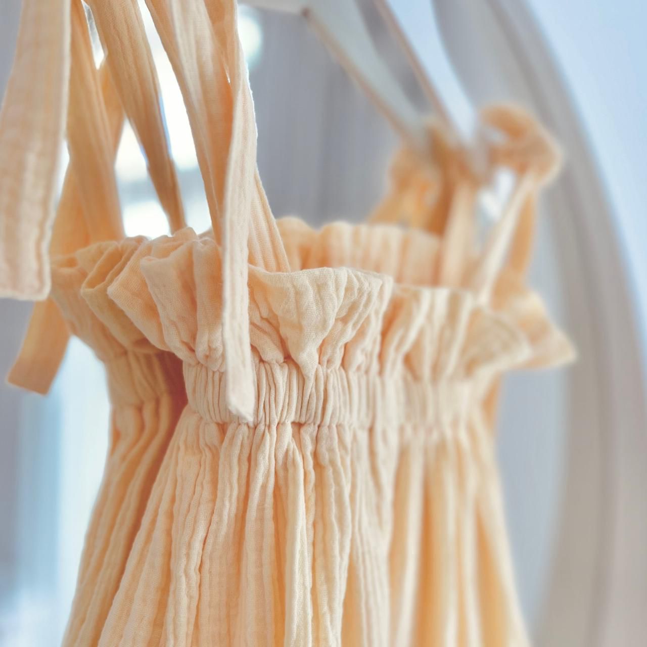 MUSLIN TUBE DRESS IN MELLOW