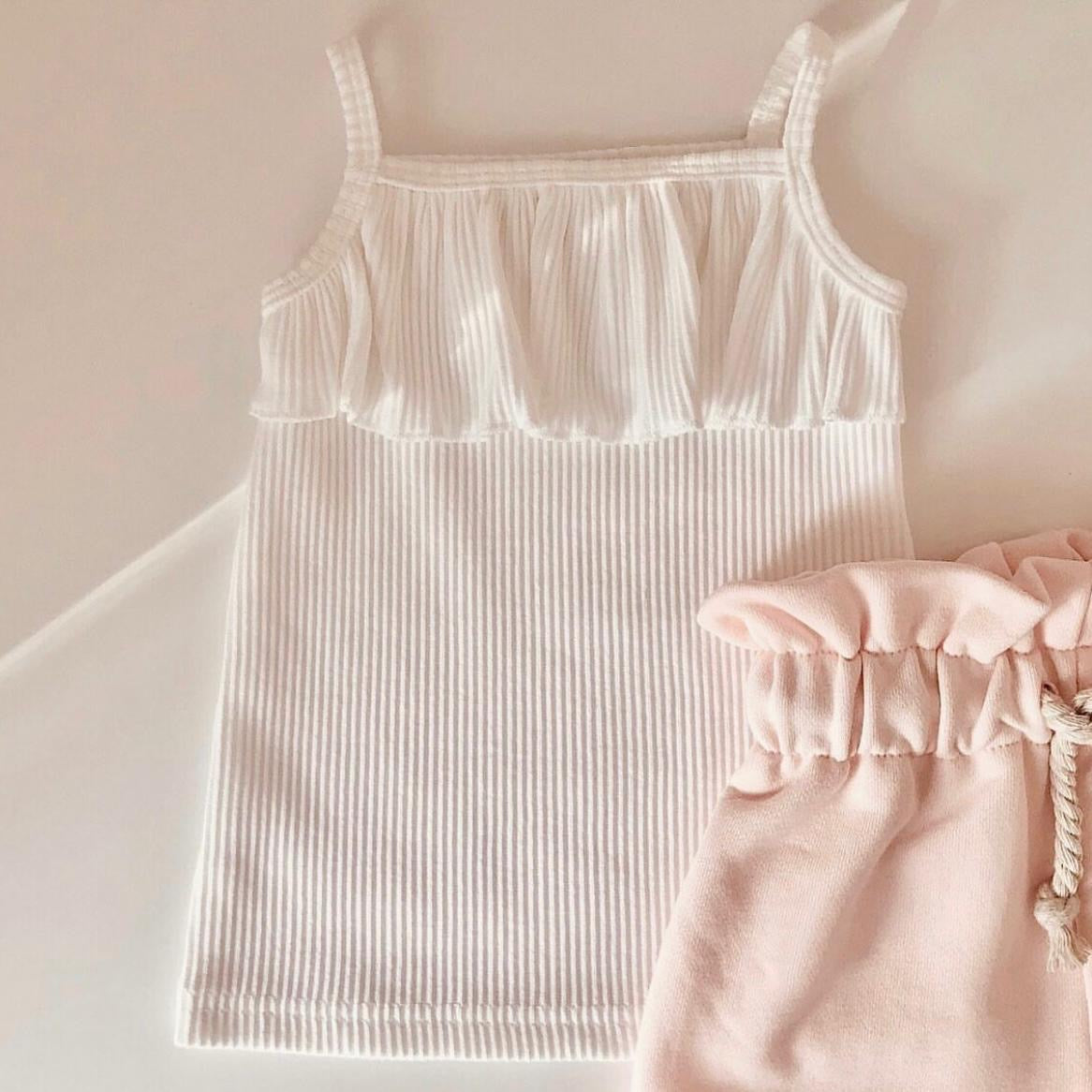 RIB RUFFLE TANK TOP
