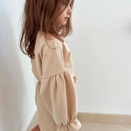 TERRY SET WITH OVERSIZED SLEEVES TOP