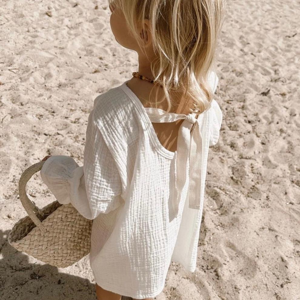 MUSLIN TIE BACK DRESS