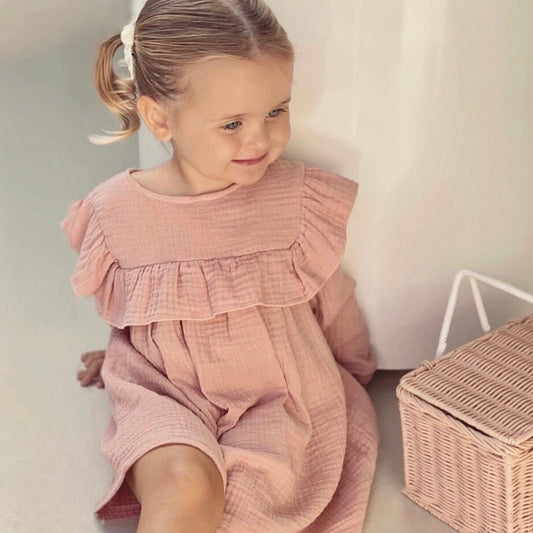 MUSLIN RUFFLE DRESS