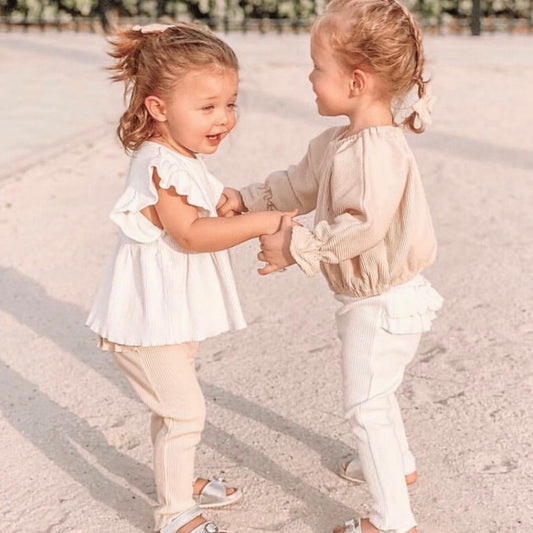 RIB RUFFLE LEGGINGS