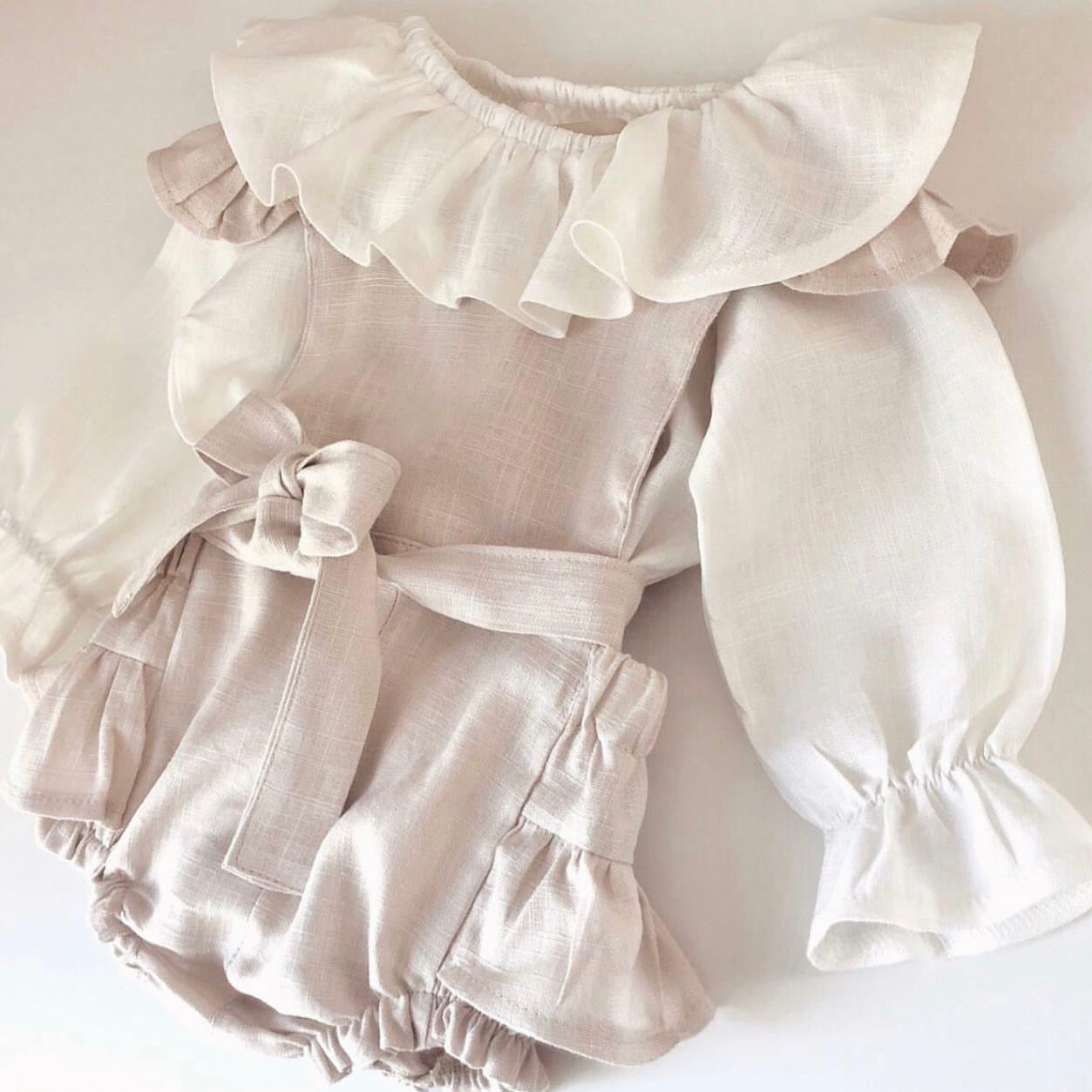 LINEN BLOOMER SET