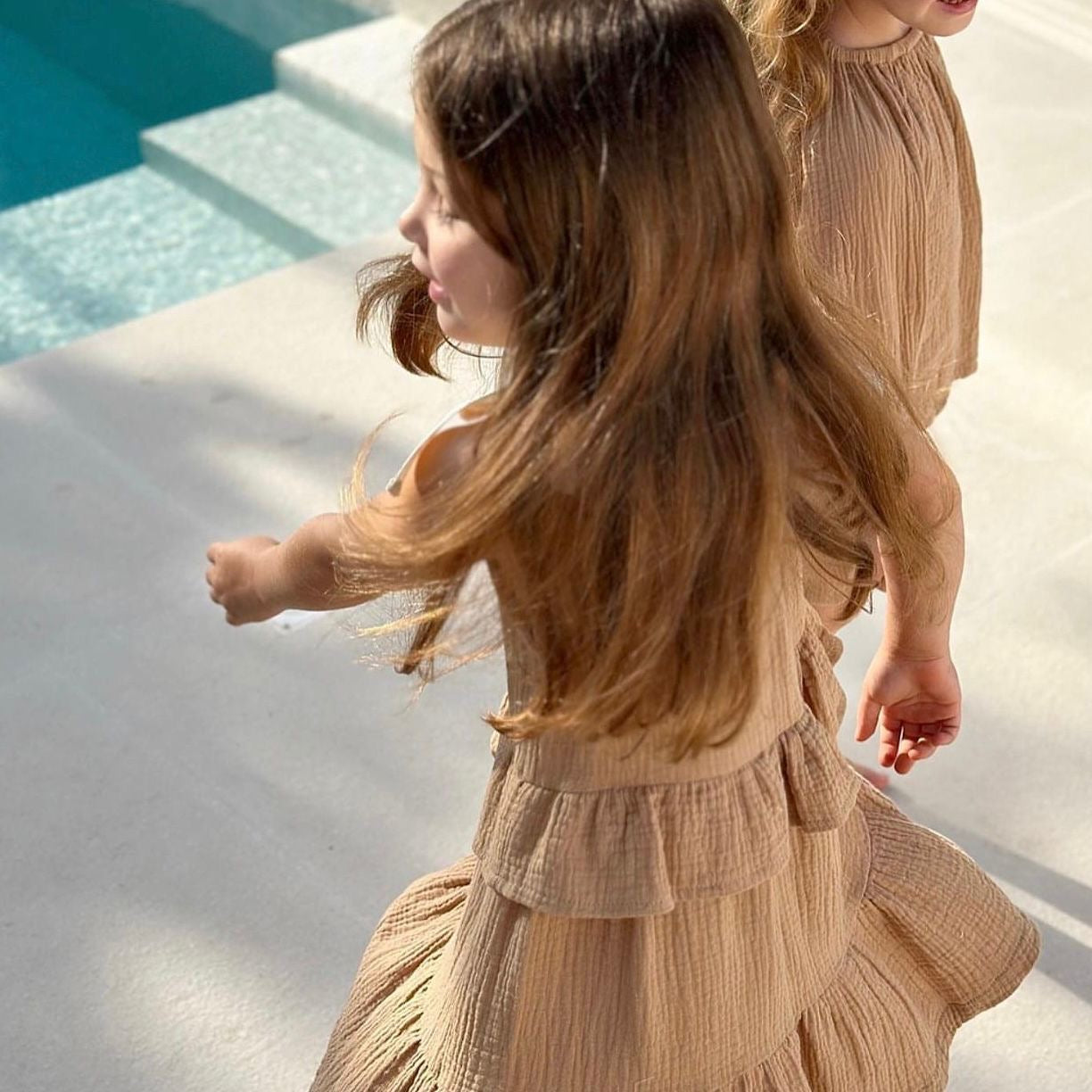MUSLIN TIE ON SHOULDER DRESS