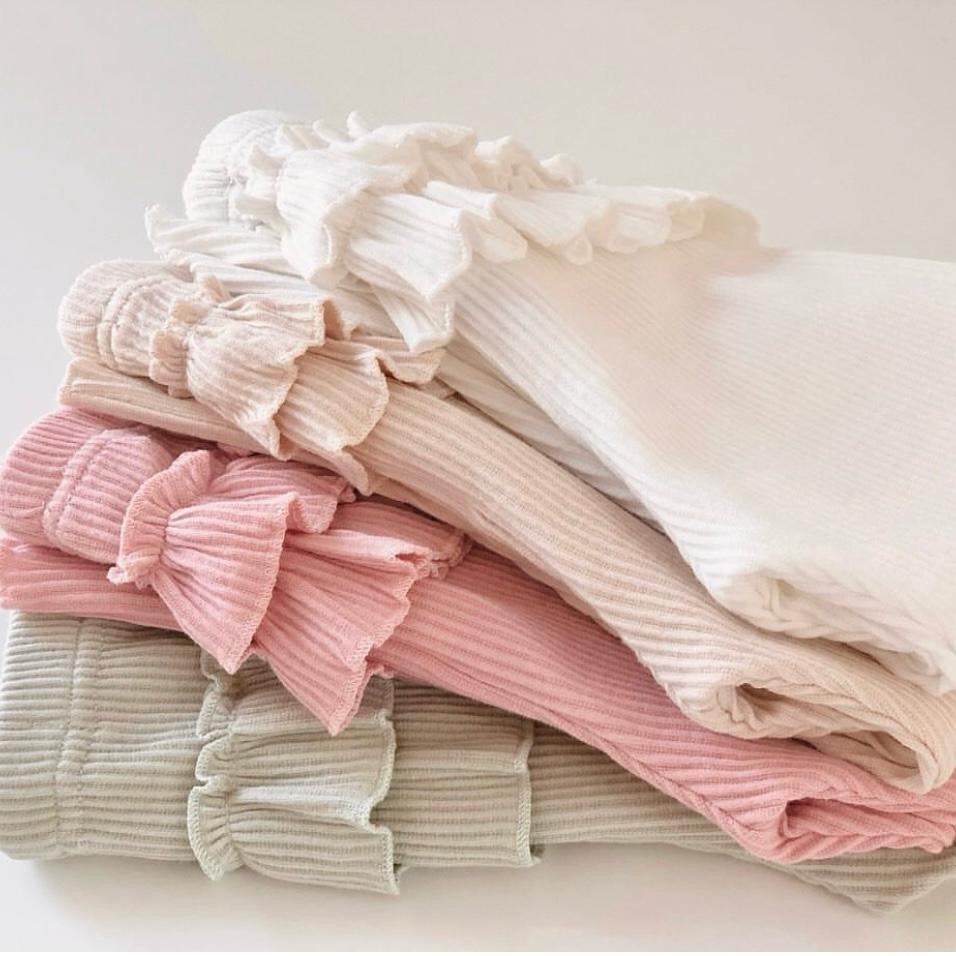 RIB RUFFLE LEGGINGS