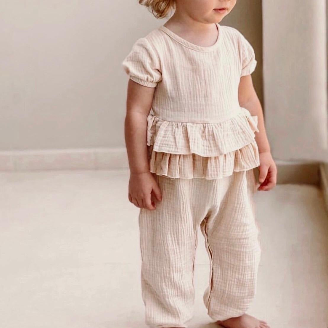 MUSLIN RUFFLE JUMPSUIT