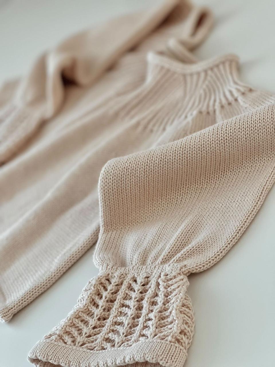 SOFTEST KNITTED PULLOVER WITH CROCHET DETAILS